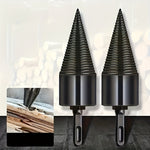 Un juego de brocas de separación de bloques de madera hechas de metal, y tres tornillos adaptables