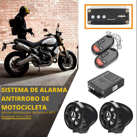 Alarma Antirrobo y Equipo de Sonido para Moto 2 en 1 - Alvi Shop Online