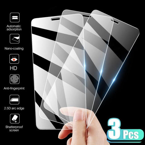 Protector de cristal templado para iPhone, 3 uds. - Alvi Shop Online