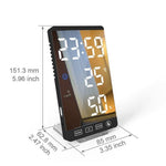 Reloj despertador con espejo y LED de 6 pulgadas - Alvi Shop Online