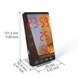 Reloj despertador con espejo y LED de 6 pulgadas - Alvi Shop Online
